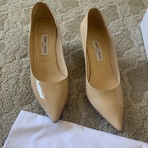 Jimmy Choo Aza Kitten Heel - Nude w/box & dustbag